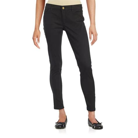 michael kors cropped jean with fringe black|Michael Kors jeans.